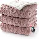 Electric Blanket King Size Dual Control, Heated Blanket Wireless Electric Tufted Sherpa Blanket, 10 Heating Levels& 10 Times, Overheat Protection, 10H Auto Off, ETL Certified,Pink, 90"x100"