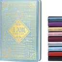 LBWCER Bible Journal for Woman,Notebooks for Work,200 Pages, A5 Hardcover Leather Journals for Writing,School,Travel,Business,Work,Home (Bible Sky Blue)