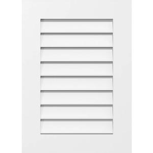 Ekena Millwork GVPVE16X2601SF Vertical Surface Mount PVC Gable Vent, 16 W Inch x 26 H Inch, Factory Primed White