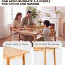 47.2" Dining Table for 2-4 People, Wood Kitchen Table, Rectangular Dining Room Table, Farmhouse Small Kitchen Table, for Dining Room, Kitchen & Study Room (Chairs not Included)