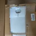 Tall Nightstand Set of 2 End Table with 2 Drawers Modern Night Stand Narrow Bedside Table Wooden Side Table with Upper Open Shelf Solid Feet for Bedroom,White