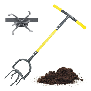 Jardineer Hand Tiller Garden Claw, Garden Twist Tiller Heavy Duty, Manual Soil Tiller for Flower Box and Raised Bed