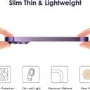 Losin Compatible with iPhone 15 Case with Camera Lens Protector, Aluminum Metal Frameless, Borderless Design, Slim Thin & Lightweight, Shockproof Protective Bumper Cover, for Women and Men (Purple)