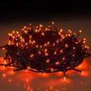 Twinkle Star, 200 LED Indoor Outdoor String Light 66 ft for 8 Modes Waterproof for Indoor Outdoor Christmas Tree Wedding Party Bedroom Orange