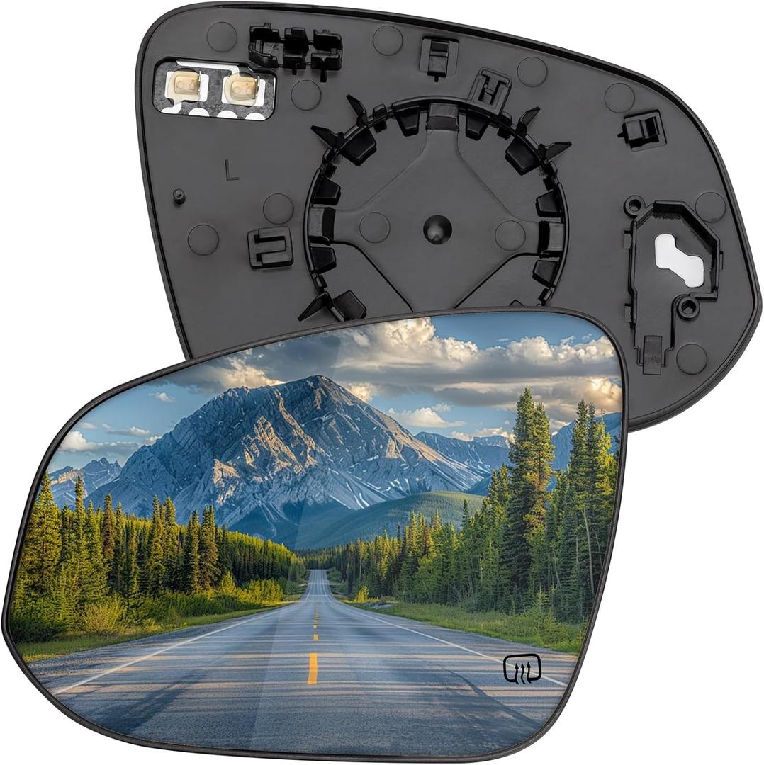 Driver Side Mirror Replacement for Toyota Highlander 2020 2021 2022 2023 2024 2025 - Left Side Mirror Glass, Rear View Mirrors Glass with Power Heated