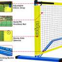 Zdgao Portable Pickleball Net for Driveway, 22FT Regularion Size Pickle Ball Net with Outdoor Pickleballs and Carry Bag, Weather Resistance Steady Steel Frame