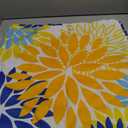 DFXSZ Yellow Blue Flower Pillow Covers 18x18 Inch Set of 2 White Gray Colored Throw Pillows Outdoor Waterproof Decor for Living Room Sofa Patio Funiture Garden Floral Polyester Pillow Covers 002J18
