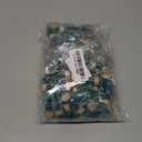 72 Pcs Mini Artificial Christmas Sisal Snow Trees with Wood Base, Blue-Green