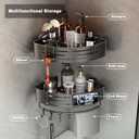 Voldra Corner Shower Caddy Suction Cup, Corner Shower Shelves No Drilling, Aluminum Upgrade Suction Cup Shower Organizer with Towel Bar & Hooks Removable Bathroom Storage Rack(3 Pack,Gray)