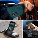 Magnetic for iPhone 16 Plus Case, Compatible with MagSafe, Full Camera Protection, Military-Grade Protection Silicone 3.0mm Thicken Phone Cover for 16 Plus 6.7",Blackish Green