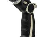 RESTMO High Pressure Hose Nozzle Sprayer, Heavy Duty Brass Head, Metal Water Hose Nozzle for Car Washing, Garden Cleaning, Lawn and Plant Watering, Adjustable Thumb Flow Control, 4 Spray Patterns