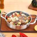Inqibee 3 QT Hybrid Tri-Ply Stainless Steel Non Stick Sauté Pan with Lid, 10 Inch Induction Deep Frying Pan, Induction Compatible, All Cooktops, Dishwasher and Oven Safe