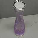 uxcell 1200ml(40.6 Oz) Acrylic Water Carafes with Lid, Transparent Juice Pitcher Water Jug, Wine Beverage Container for Water Juice Tea(Purple)