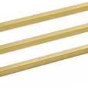 Goldenwarm Brass Cabinet Pulls Brushed Gold Cabinet Hardware - LSJ12GD204 Kitchen Drawer Pulls Handles for Dresser Drawers Desk Furniture Hardware 8in(204mm) Hole Centers, 10 Pack