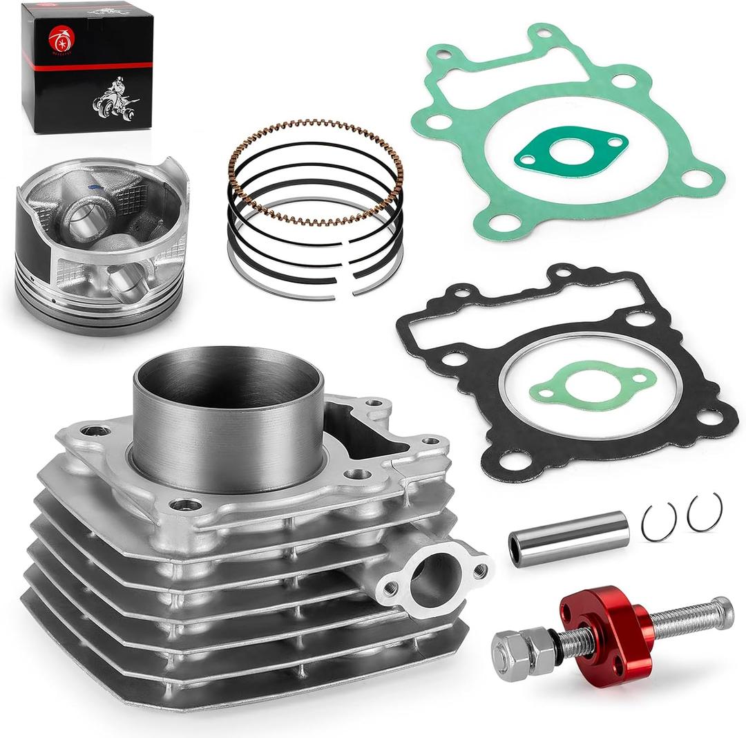 Engine Cylinder Piston Rings Gasket Kit & Tensioner for Kawasaki Bayou 250 KLF250 2003-2011 TOP END REBUILD KIT
