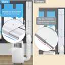 Portable Air Conditioner Window Vent Seal Kit Fit for 5.9" Exhaust Hose, Mobile AC Unit Window Vent Kit with 4 Vent Seal Plates for Vertical/Horizontal Sliding Window