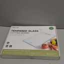 Glass Cutting Board,16"x12" Non Toxic Tempered Glass Chopping Board for Kitchen with Non-Slip Feet, House Warming Gift for New Home, Gifts for Women, Christmas Gift for Mom - White (White-Glossy Finish)