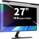 Hanging 27 Inch Computer Privacy Screen Filter, Hanging Computer Screen Privacy Cover, Compatible with, 27 Inch 16:9 Widescreen Monitors, Protect Eyes from Glare and Blue Light