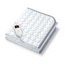 Beurer UWB55 Heated Mattress Pad with 8 Temperature Settings & Ultra-Soft Fleece, 59" x 31.5", Electric Bed Warmer with Overheat Safety Features, Fast Heating, Machine Washable