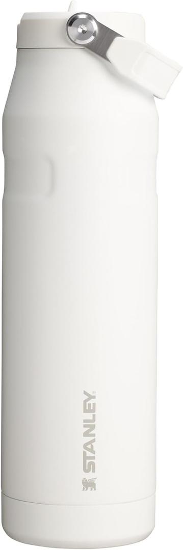 Stanley IceFlow Flip Straw 2.0 Water Bottle 36 OZ | Built-In Straw with Larger Opening | Lightweight & Leak-Resistant | Insulated Stainless Steel | BPA-Free | Frost (36 Ounces)