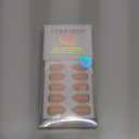 BTArtbox Press On Nails Almond - Short Gold Foil Press On Nails with Glue for Women, Semi-Transparent Soft Gel Glue On Nails in 16 Sizes - 32 Stick On Nails Kit, Gold End