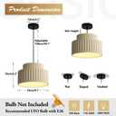 1-Light Nordic Modern Pendant Lighting Vintage Hanging Light Fixture Retro Colorful Single Pendant Lights Kitchen Island Light Ceiling Hanging over Island with Cream Yellow Resin Shade MPL33-W