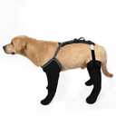 COODEO Dog Socks to Prevent Licking Paws, Waterproof Boots for All Four Legs with Non-Slip Soles, Protective Paw Covers for Wounds, Licking Prevention Shoes for Dogs (Black, XL)