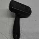 Self Cleaning Shedding Brush - Skin Friendly Grooming Tool for Dogs, Cats, and Puppies, Deshedding and Hair Removal for Long and Short Haired Pets, Black