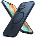 TORRAS for iPhone 16 Plus Case, [Compatible with MagSafe] [Military-Grade Drop Tested] Translucent Magnetic Slim Protective Case for iPhone 16 Plus Anti-Fingerprint Anti-Scratch 6.3", Black