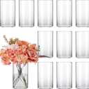 CUCUMI 12pcs Glass Cylinder Vases for Centerpieces, Flower Vases Wedding Decorations, 6 Inch Tall Glass Candle Holder for Table Shelf, Floral Vase Bulk for Home Decor