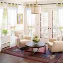 L.Z.E White and Gold Sheer Curtains 72 Inches Long, Curtains for Living Room Dining Room, Light Filtering Window Drapes with Gold Foil Patterned Designs, Grommet Top 2 Panels Set