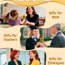 Sunflower Doll Crochet with Card - Positive Appreciation Present for Teachers, Graduation, Mom, Inspirational Gift for Students, Kids,Women,Men, Coworker, Friend,Sister,Christmas, Birthday