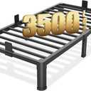 Yitong Angel 10 inch Twin Bed Frame with Round Corner Legs Mattress Slide Stopper,Low Profile Heavy Duty Metal Platform,No Box Spring Needed,Steel Slat Support,Easy Assembly,Noise Free