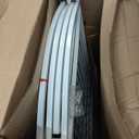 THKKY Folding No-Assembly Metal Freestanding Dog Gate with Door Walk Through,32" Height Pet Fence,96" Extra Wide Accordion Puppy Folding Playpen for Doorways,House,Stairs (4 Panels,White)