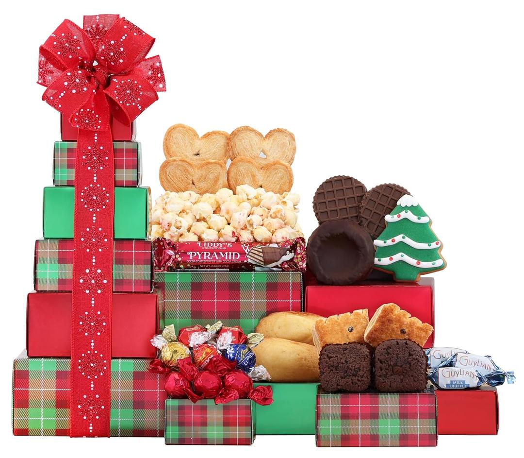 ine Country Gift Baskets Festive Tower of Treats