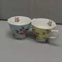 BTaT- Floral Tea Cups and Saucers Set of 8 (8 oz), Porcelain Tea Cup Sets, Assorted Colors with Gold Trim & Gift Box, Dishwasher Safe (Multicolor)