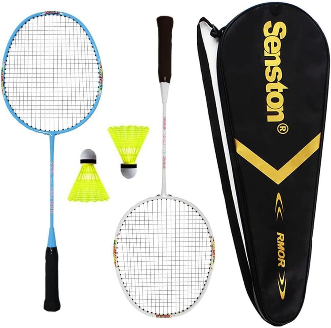 Senston Badminton Racket Set for Kids Children Badminton Racket Kit Including 2 Racket/2 Shuttlecocks/1 Bag