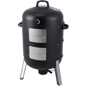 20.5 Inch Vertical Charcoal Smoker and Grill Combo, Heavy-Duty BBQ Smokers for Outdoor Cooking Camping