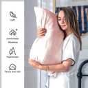 Mulberry Silk Pillow Cases for Hair and Skin King Size Silk Pillowcase with Zipper Soft Breathable Smooth Cooling Satin Silk Pillow Covers for Sleeping (Coral,20"X 36",1Pcs)