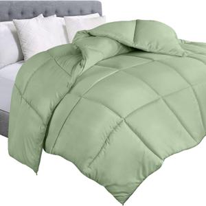 Utopia Bedding Comforter Duvet Insert, Quilted Comforter with Corner Tabs, Box Stitched Down Alternative Comforters King Size (Sage Green) (King (Pack of 1))