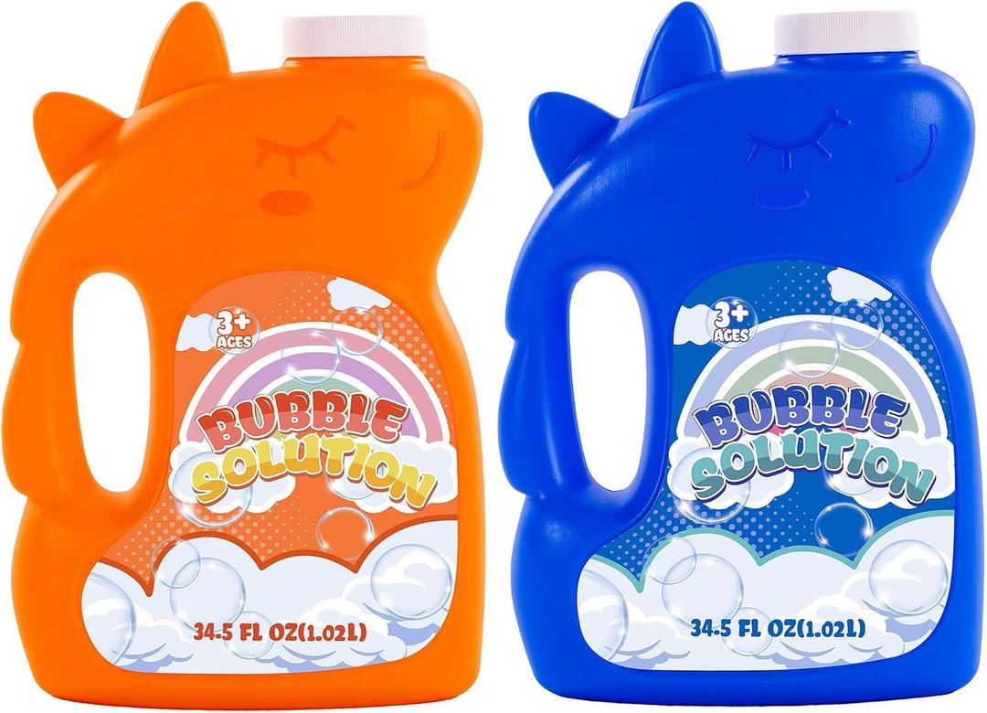 Concentrated Bubble Solution Bulk Refill for Bubble Machines, 70 oz (up to 5 Gallon), Concentrated Liquid for Kids, Giant Wands, Blower, Birthday Party Favors