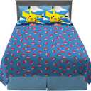 Pokmon Kids Bedding Super Soft Microfiber Sheet Set, Full, (Officially Licensed Product) by Franco