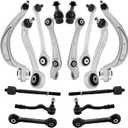 Front Upper and Lower Control Arm Forward and Rearward Compatible With 2013-2016 Audi A4 A5 Q5 S4 S5 RS5 Front Suspension Kit, Sway Bar Link, Inner & Outer Tie Rod Ends