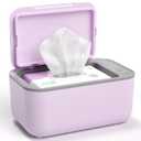 Chefhandy Wipe Warmer with Adjustable Temperature, Silent Heating & Large Capacity | Constant Warmth for Baby or Adult Wipes, Purple