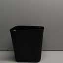 UUJOLY Plastic Small Trash Can Wastebasket, Garbage Container Basket for Bathrooms, Laundry Room, Kitchens, Offices, Kids Rooms, Dorms, 3.5 Gallon, Black