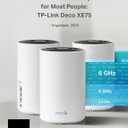TP-Link Deco XE75 AXE5400 Tri-Band WiFi 6E Mesh System - Wi-Fi up to 7200 Sq.Ft, Engadget Rated Best Mesh for Most People, Replaces WiFi Router and Extender, AI-Driven Mesh New 6GHz Band, 3-Pack
