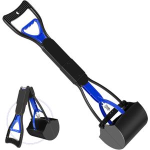 UPSKY Pooper Scooper for Large Small Dogs, Folding Dog Poop Scooper, Sturdy Spring and Premium MaterialsEasy to Use for Grass, Dirt, Gravel Pick Up Shovel (Bule)