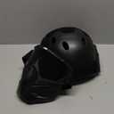 Airsoft Helmet and Mask, Full Face Mask with Detachable Goggles, Paintball Black Helmet with NVG Mount and Side Rail, Military Tactical Gear (PJ-DH-Gray)