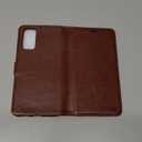 MONASAY Wallet Case Compatible for Galaxy S20 FE 5G, 6.5 inch [Screen Protector Included][RFID Blocking] Flip Folio Leather Cell Phone Cover with Credit Card Holder, Brown