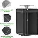 Dolibest Heavy Duty In-Ground Umbrella Base, All-Steel Ground Umbrella Stand, Universal Patio Umbrella Anchor, Space-Saver Design for Outdoor Offset Cantilever and Middle Pole Patio Umbrellas